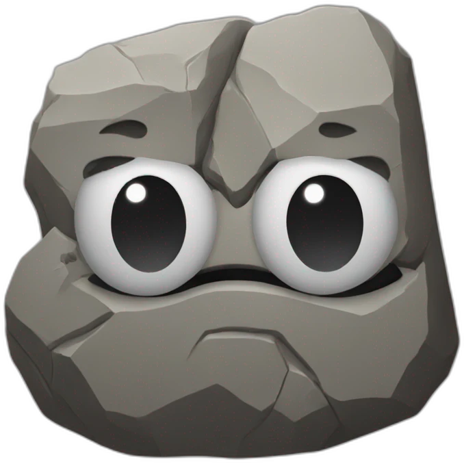 rock with muscles emoji