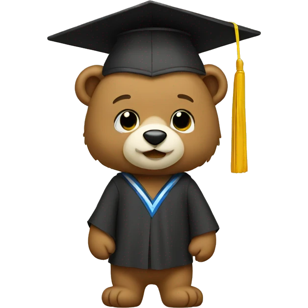 graduation bear emoji