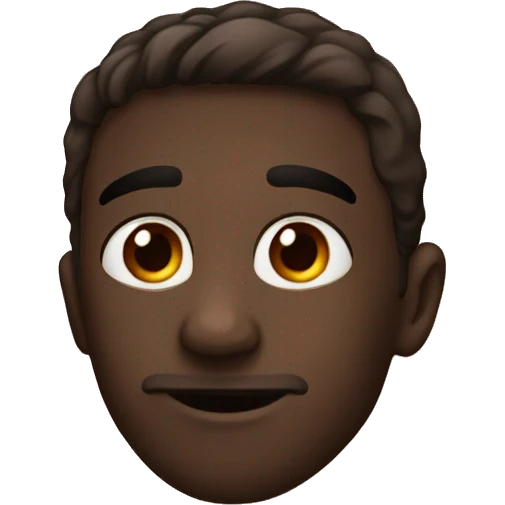 a little pomereinian with brown eyes and nose emoji
