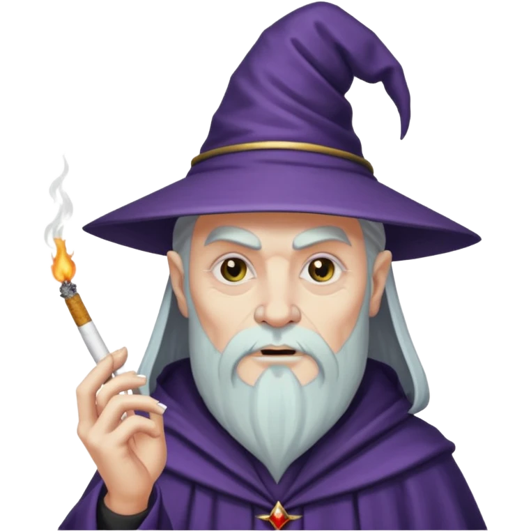 evil wizard with cigarette emoji