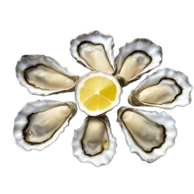 Oysters on a platter emoji