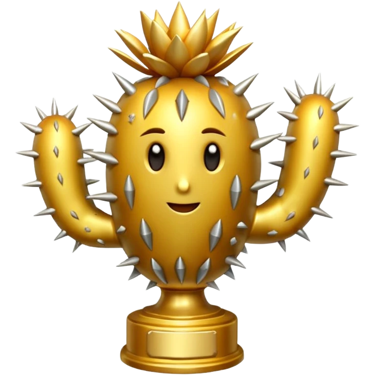 gold cactus trophy  emoji