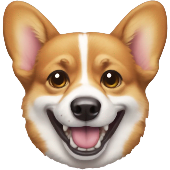 Mean corgi with teeth emoji