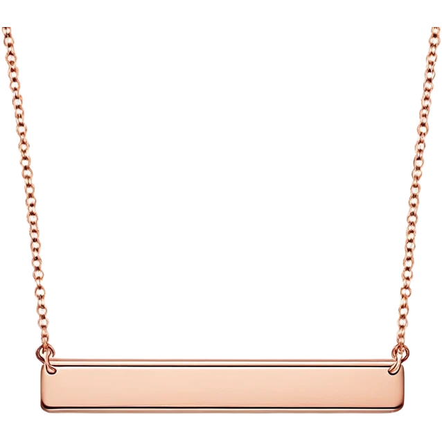 Rose gold horizontal bar necklace  emoji