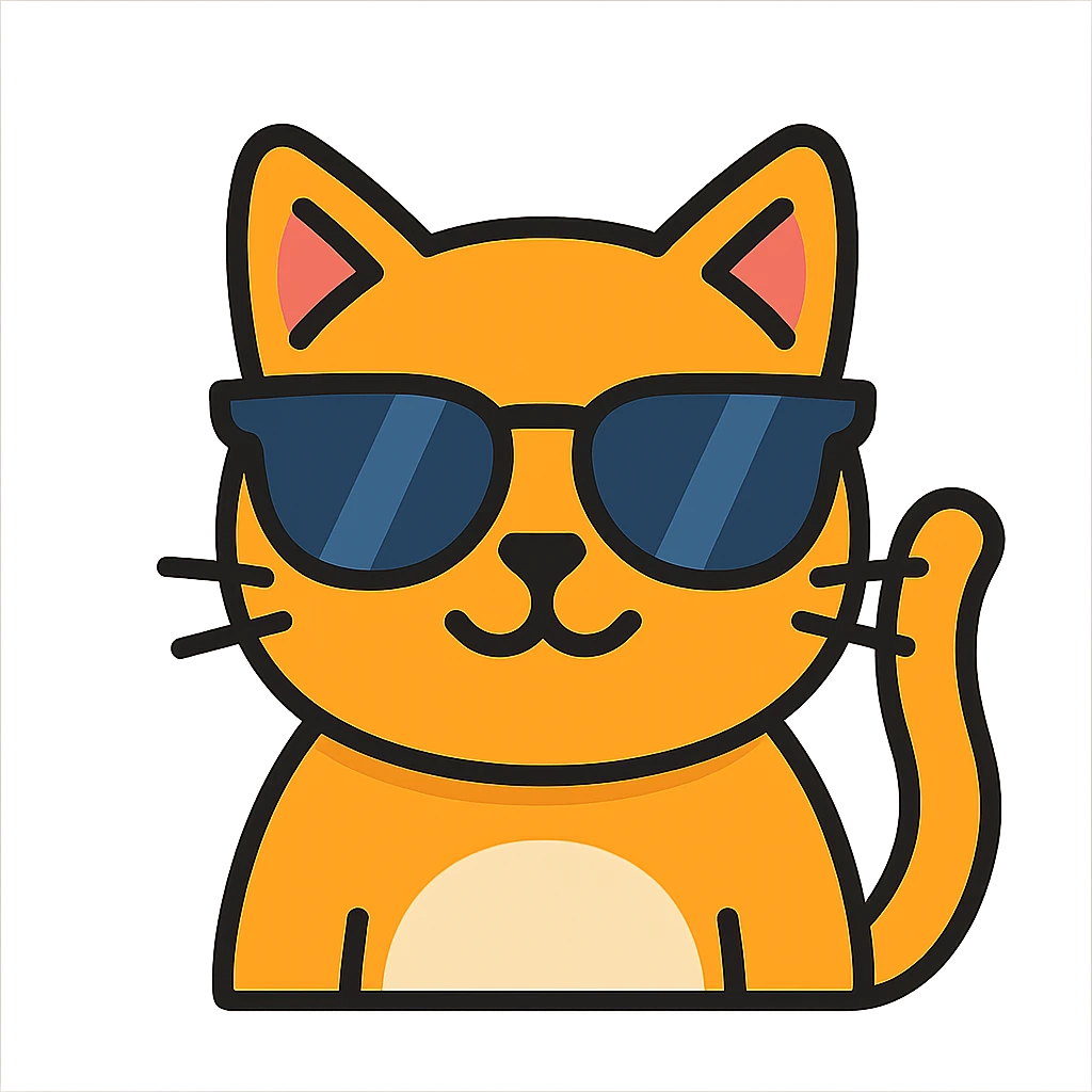 cat wearing sunglasses emoji
