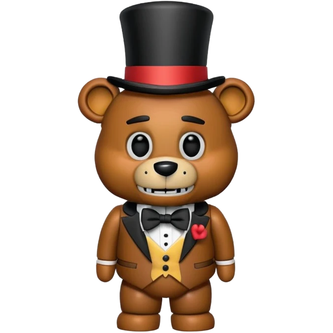 Freddy Fazbear from Five Nights at Freddy's with top hat and bow tie emoji