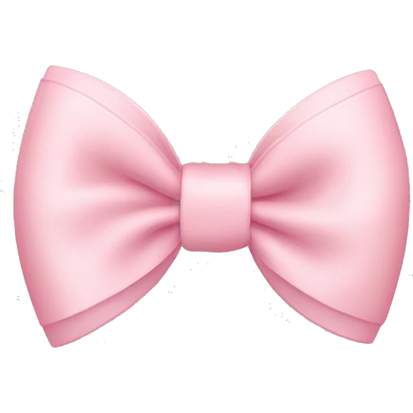 light pink bow on light pink bow emoji