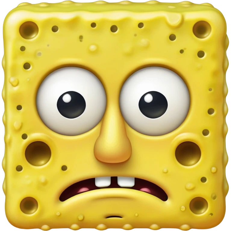 Frowning sponge bob emoji