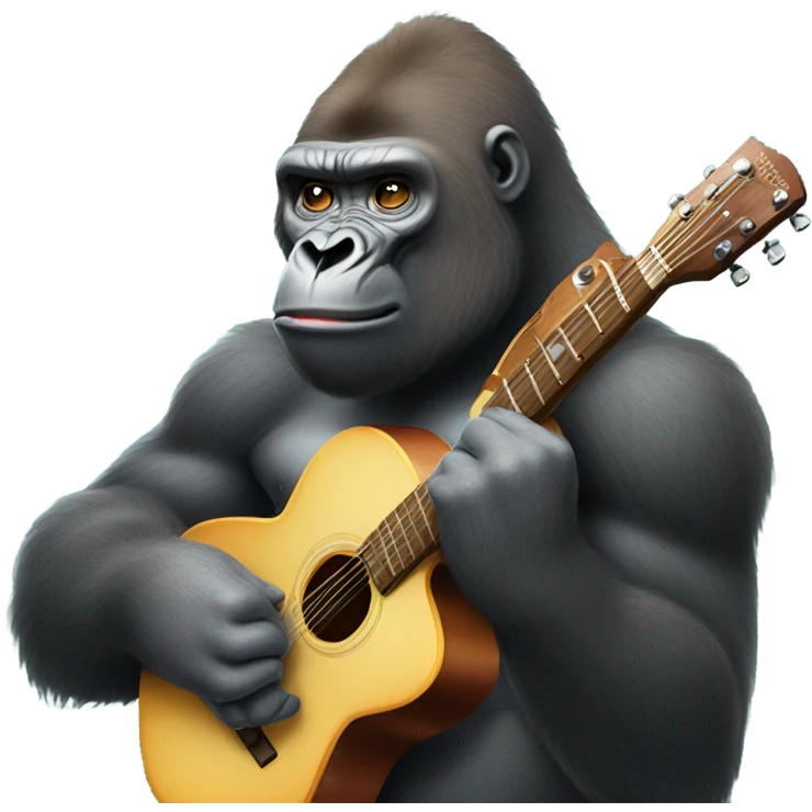 Gorilla guitar  emoji
