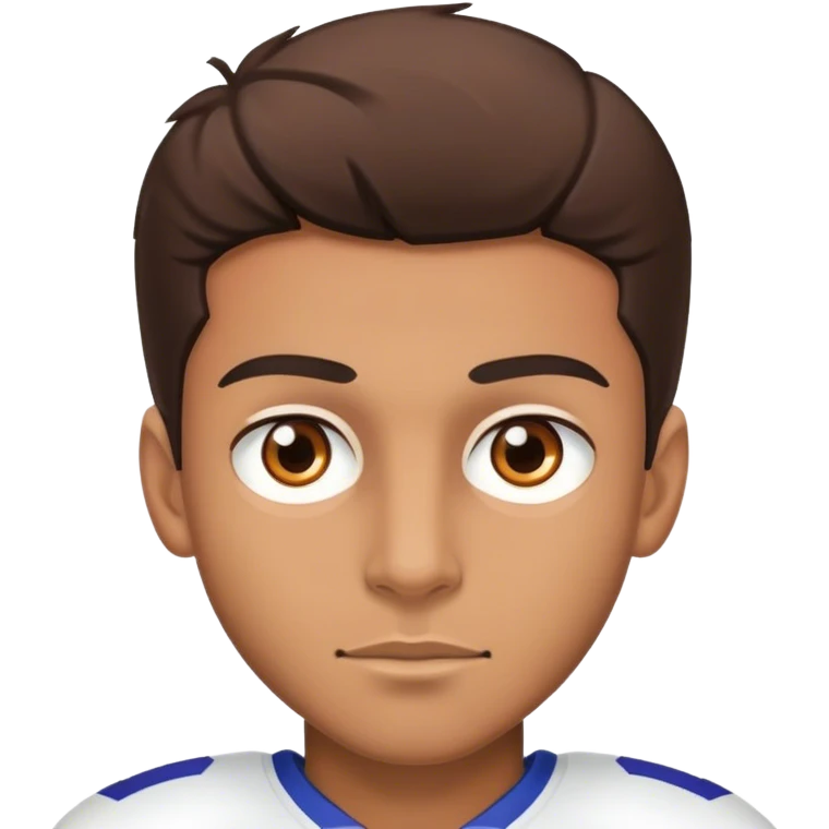 Football player with brown eyes emoji