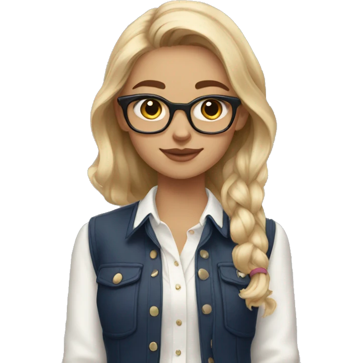 Aesthetic preppy girl emoji