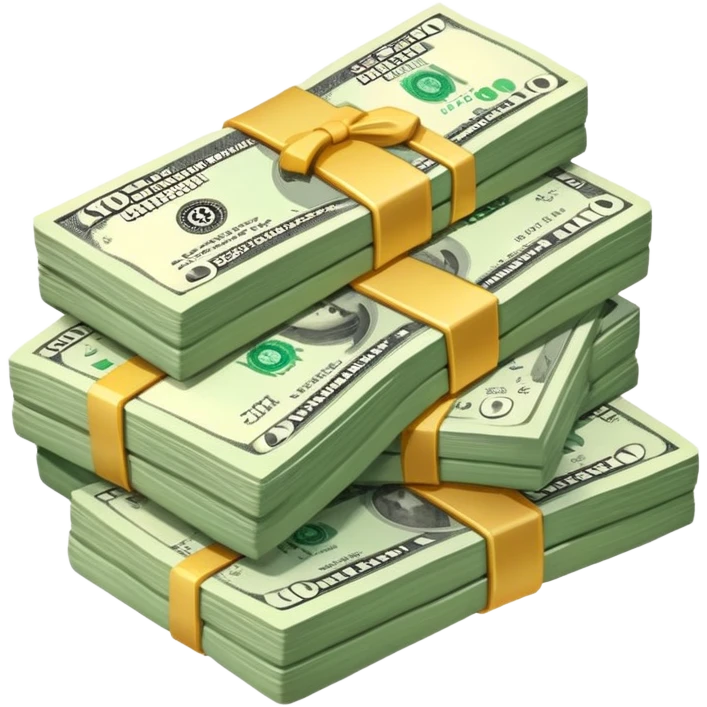 huge pile of money and cash emoji