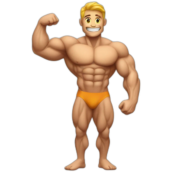 Muscle coding guy emoji