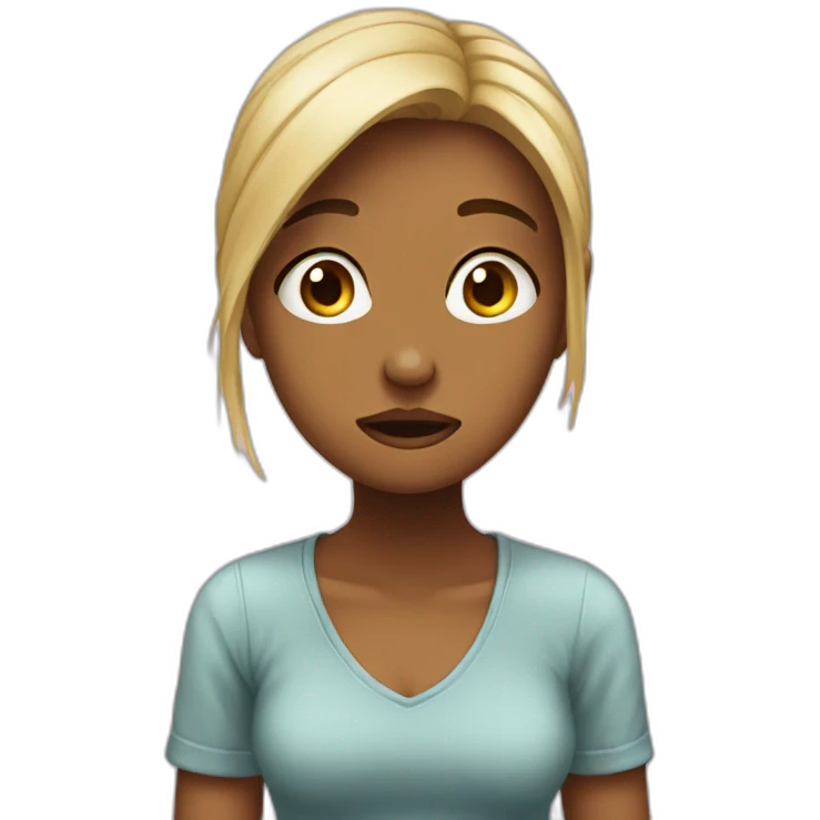 Fomo emoji girl sad not to hang out  emoji