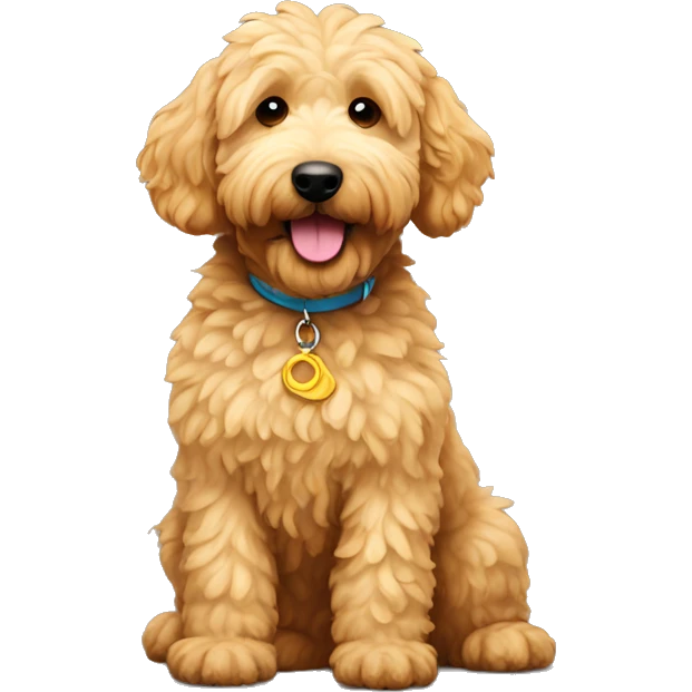 Golden doodle dog cute  emoji