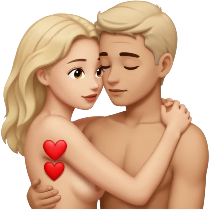 Man having intercourse with Full body Nude woman with huge boobs breasts emoji