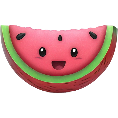 Pink watermelon with glitter  emoji