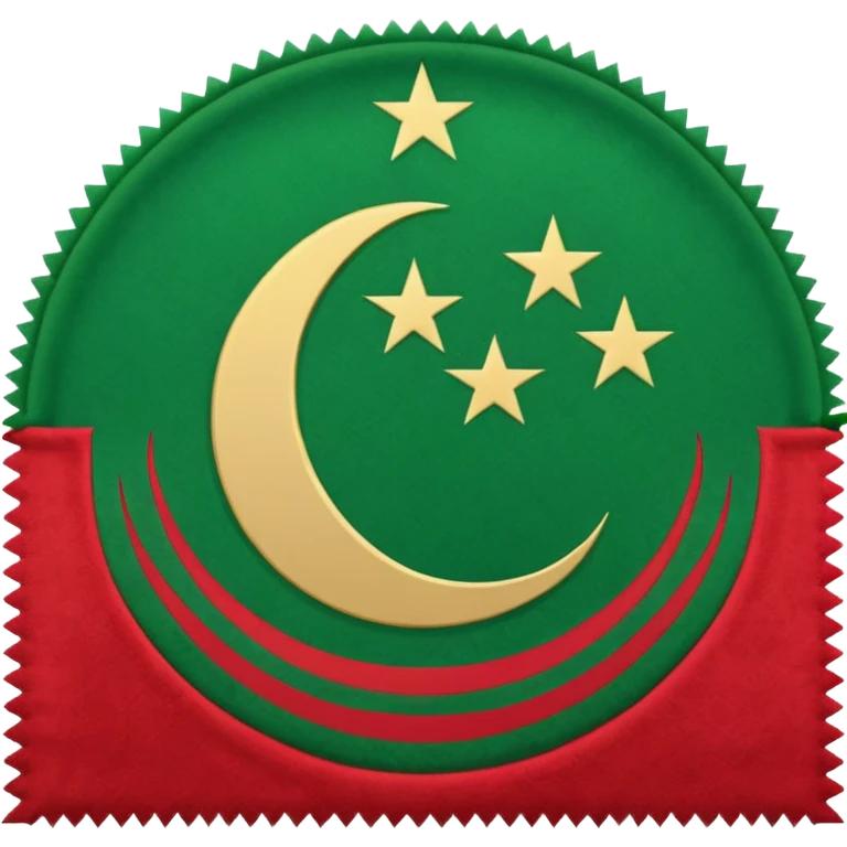 Türkmen flag mi emoji