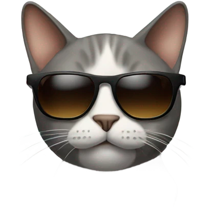 A cat with sunglasses on emoji