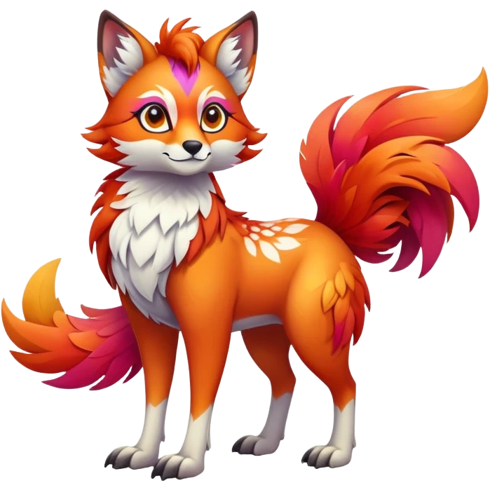 Colorful exotic Falvie-Fionbri, full body emoji