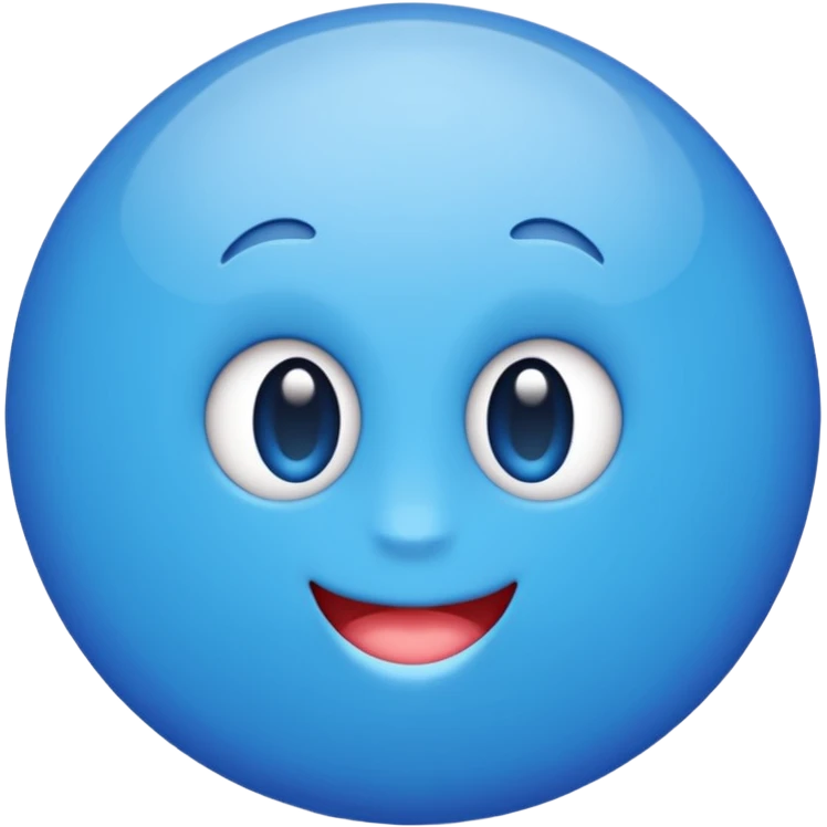 blue dot saying sheeesh emoji