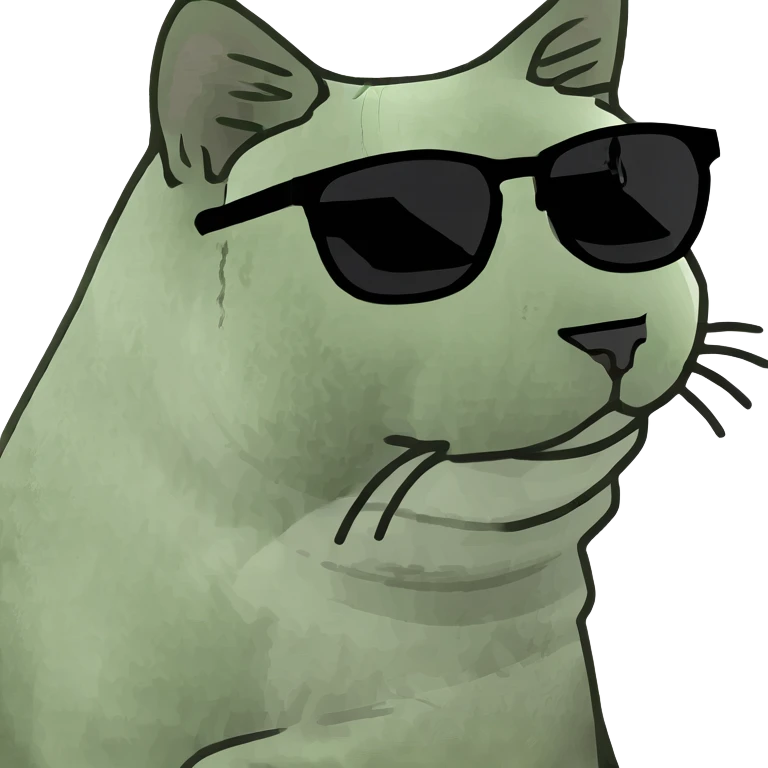 Cat with sunglasses emoji