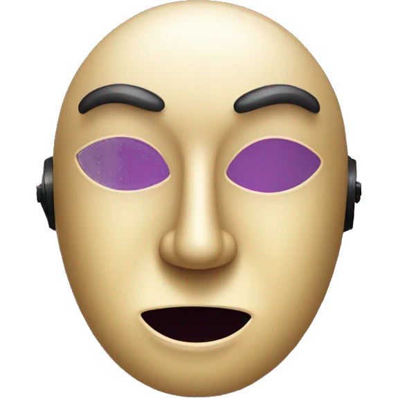Theatre stage light with masks emoji