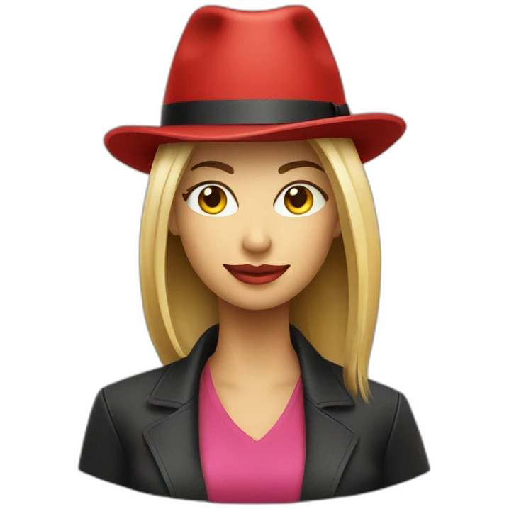 female playing poker with a poker dealer hat emoji