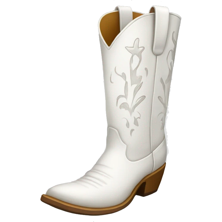 White cowgirl boots  emoji