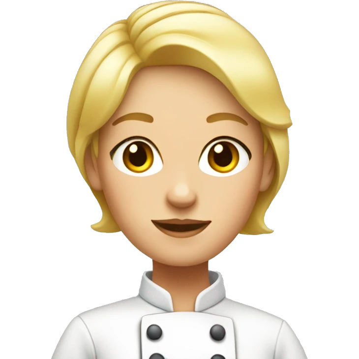 chef lady with short blonde hair emoji