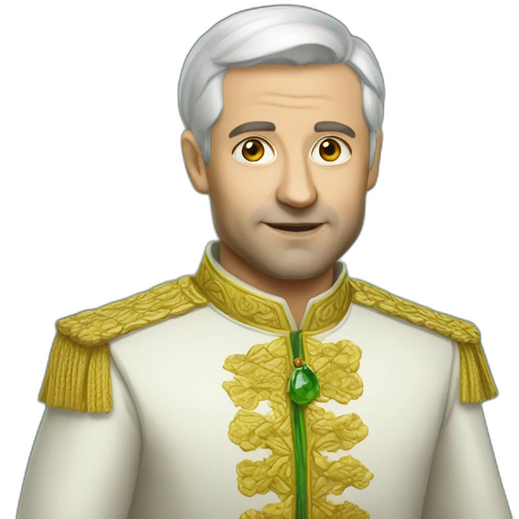 Zelenski in Ukrainian outfit  emoji