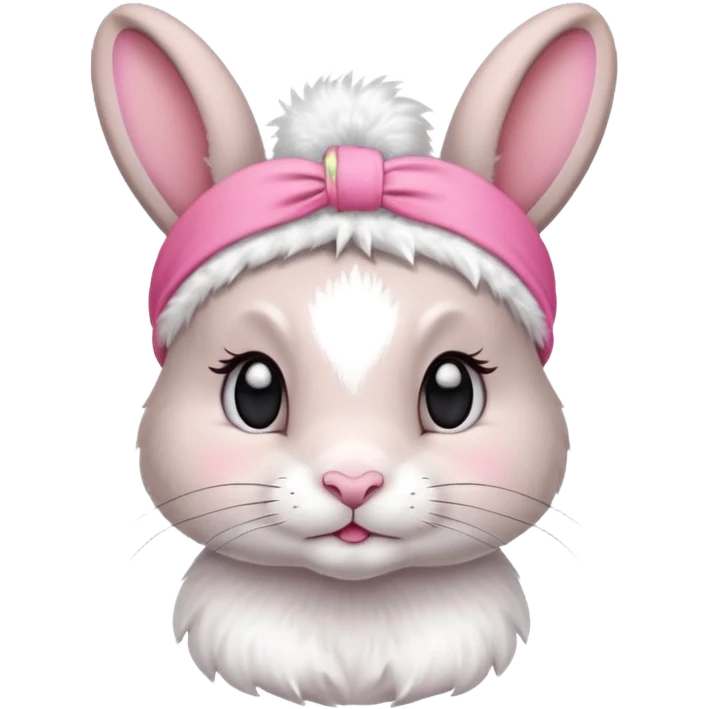Rabbit with  head band  emoji