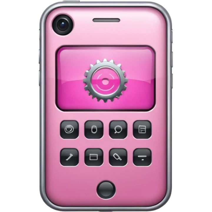 pink callphone setting gear emoji
