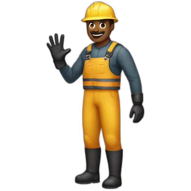 man wearing gloves full body emoji