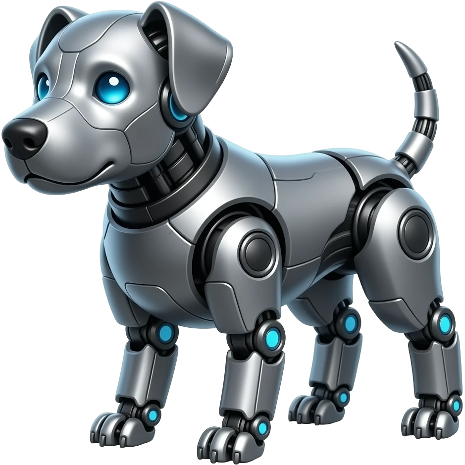 Robotic dog emoji