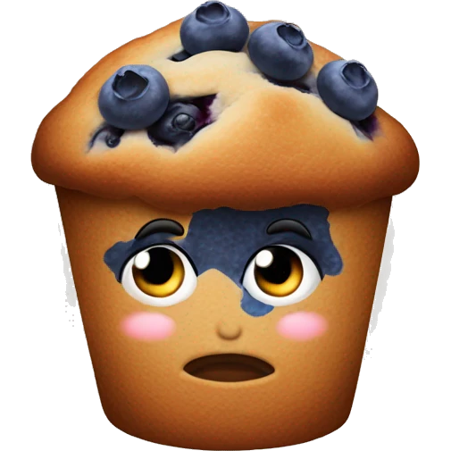 Blueberry muffin emoji