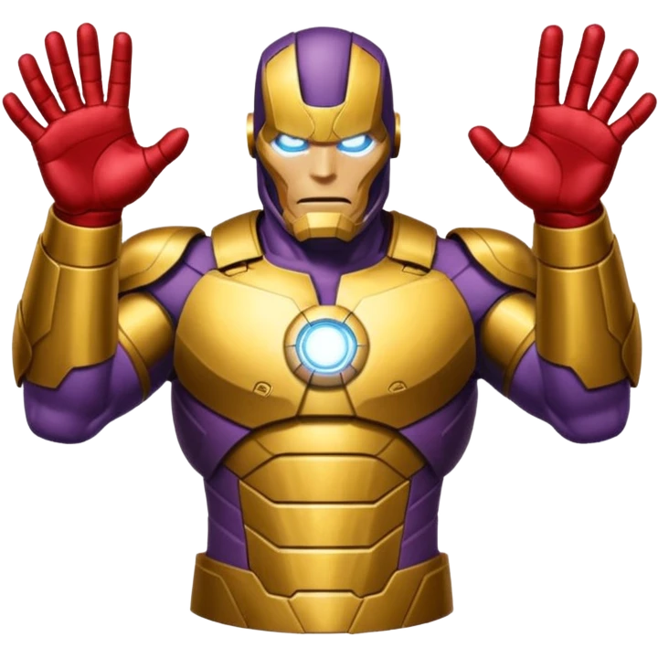 gant de thanos remix par iron man claquement des doigt emoji