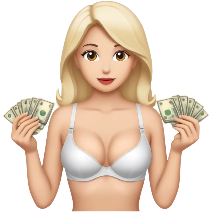 Money in bra emoji