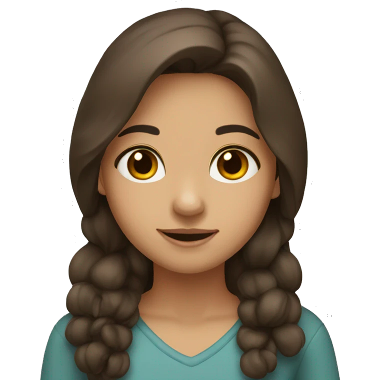 winter, christmas, hispanic, long brown hair, girl, brown eyes, child emoji