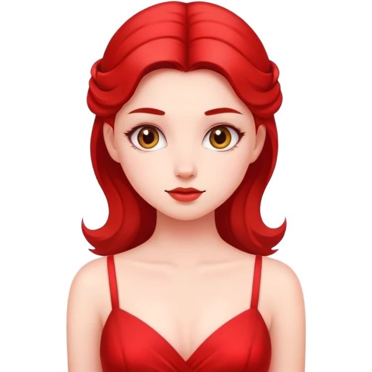 Girl in red emoji