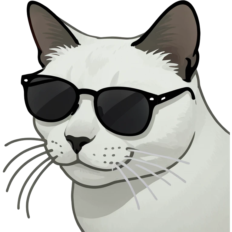 Cat with sunglasses emoji