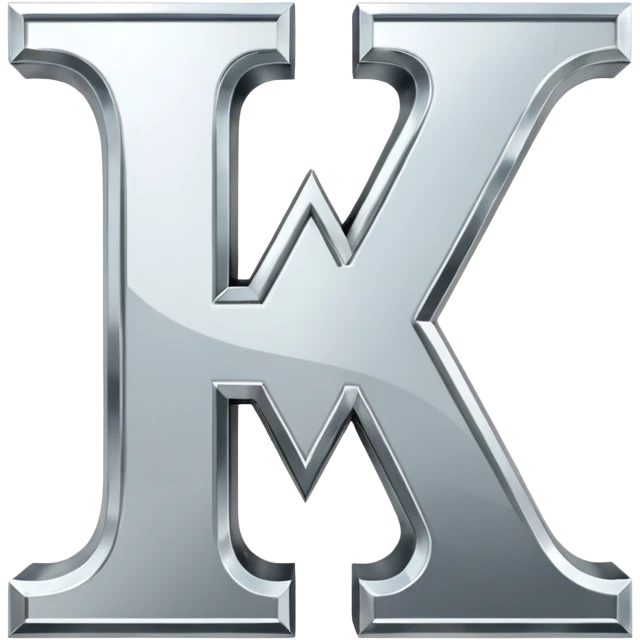 two letters k with their backs to each other emoji