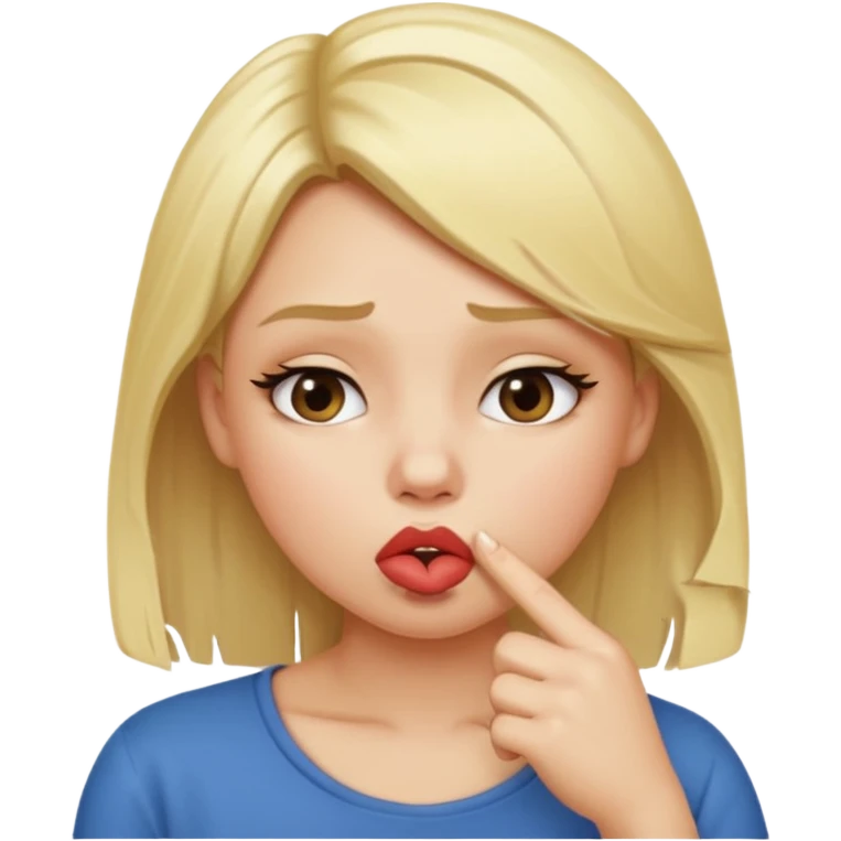 fille doigt dans la bouche chipie emoji
