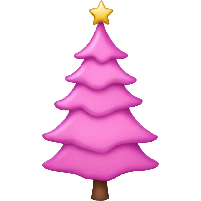 Pink Christmas tree emoji