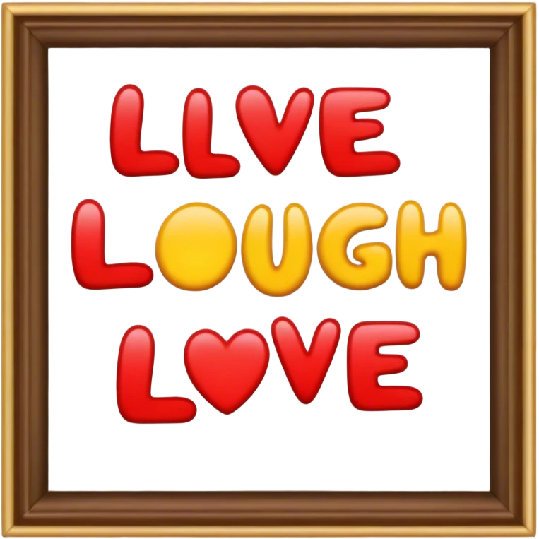 Live laugh love emoji