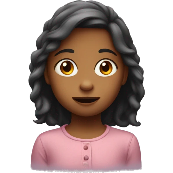 little girl does a „huh?” face emoji