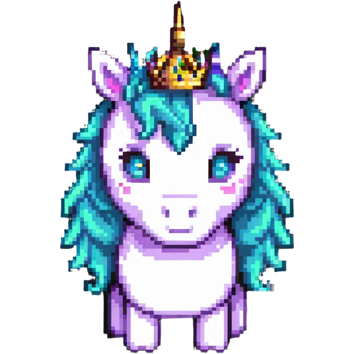 crowned unicorn emoji
