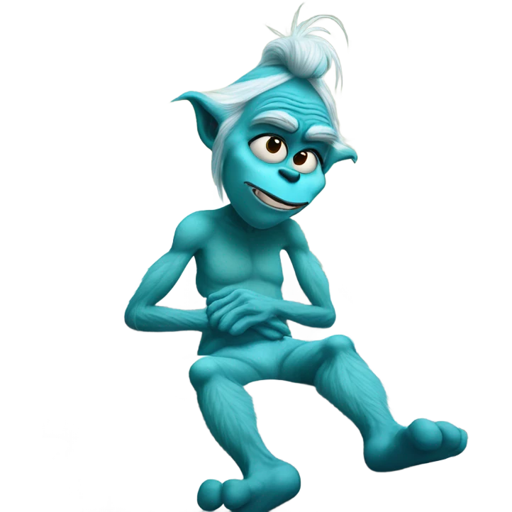 blue grinch knee surgery meme emoji emoji