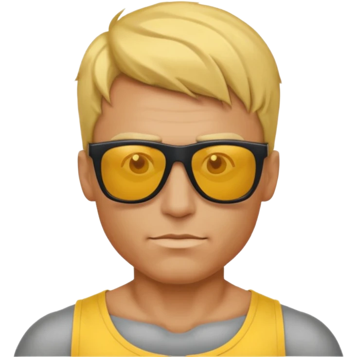 Male core muscles yellow default skin and hair emoji