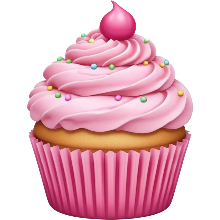 Cupcake with pink icing emoji